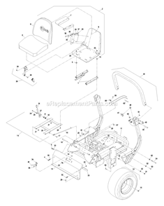 Mainframe Group Diagram and Parts List for LZ20KC524AS (440000-509999)(2004) Exmark Lawn Mower
