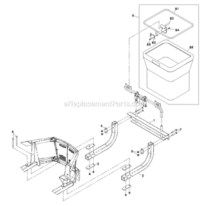 Part Location Diagram of 109-6094-03 Toro BAGGER HITCH Assembly