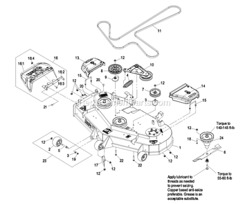 Deck Group (2) Diagram and Parts List for LZAS22KA484CA (850000-919999)(2010) Exmark Lawn Mower