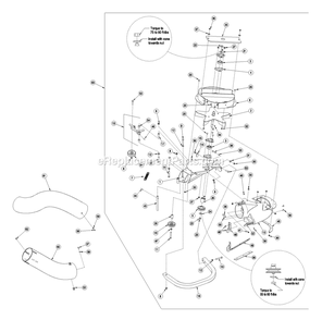 Blower Assembly (1) Diagram and Parts List for LZUV52 (670000-719999)(2007) Exmark Lawn Tractor Accessories