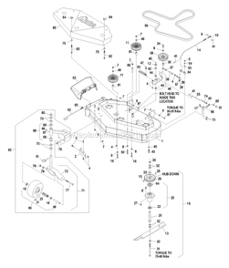 Mower Deck (2) Diagram and Parts List for M17KA362CA (790000-849999)(2009) Exmark Lawn Mower