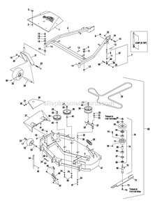 Mower Deck (3) Diagram and Parts List for TT4817KAC (370000-439999)(2003) Exmark Lawn Mower