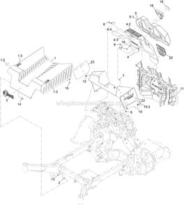 Guarding Assembly Diagram and Parts List for STS730GKA52400 (408644346-411294211)(2021) Exmark Lawn Mower