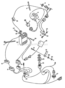 14 Hp Electrical Group Diagram and Parts List for TTH-18KO (84000-89999)(1993) Exmark Lawn Mower