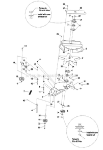 Blower Assembly (1) Diagram and Parts List for LHPUV4448 (670000-719999)(2007) Exmark Lawn Tractor Accessories