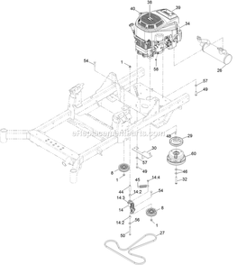 Engine Assembly Diagram and Parts List for RAE708GEM60300 (402082300-404314158)(2018) Exmark Lawn Mower