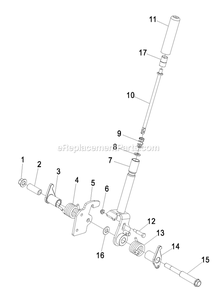 Brake Handle Assembly Diagram and Parts List for LZZ29KCE606 (850000-919999)(2010) Exmark Lawn Mower