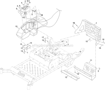 Controls Assembly Diagram and Parts List for PNE651KA482 (314000000-314999999)(2014) Exmark Lawn Mower