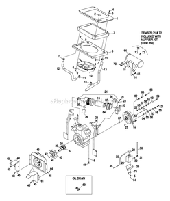 Engine Deck Group (3) Diagram and Parts List for LZ25KA604 (320000-369999)(2002) Exmark Lawn Mower