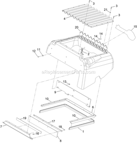 Hood Assembly Diagram and Parts List for LZDS902K605 (313000000-313999999)(2013) Exmark Lawn Mower