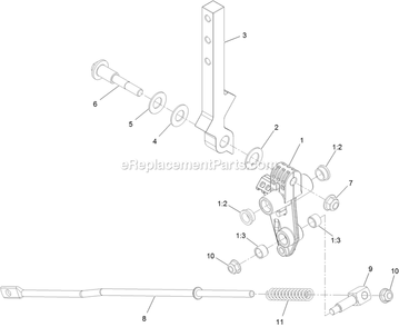 Rh Motion Control Assembly Diagram and Parts List for RAX691GKA524A3 (400000000-402082299)(2017) Exmark Lawn Mower