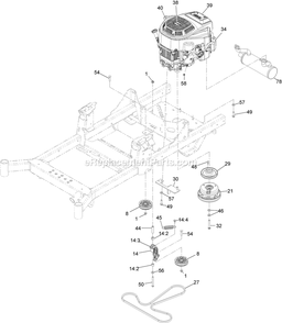 Engine Assembly Diagram and Parts List for RAE708GEM48300 (411294212-999999999)(2022) Exmark Lawn Mower