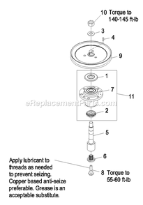 Cutter Housing Assembly (4) Diagram and Parts List for LZAS20BV484 (790000-849999)(2009) Exmark Lawn Mower
