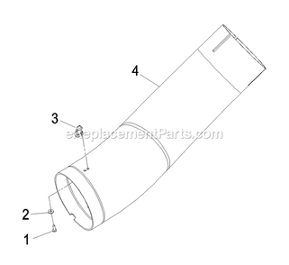 Lower Tube Assembly (1) Diagram and Parts List for LZUV3B (790000-849999)(2009) Exmark Lawn Tractor Accessories