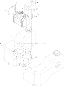 Fuel Assembly Diagram and Parts List for 34226 400000000-999999999 Exmark Sprayer