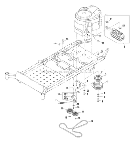 Engine Group (1) Diagram and Parts List for QST23KC522 (720000-789999)(2008) Exmark Lawn Mower