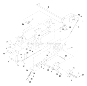 Park Brake Group Diagram and Parts List for LZ28KA665 (670000-719999)(2007) Exmark Lawn Mower