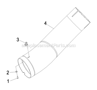 Lower Tube Assembly (2) Diagram and Parts List for LZUVQD7 (790000-849999)(2009) Exmark Lawn Tractor Accessories