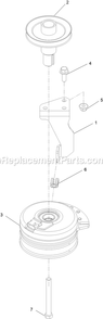 Clutch Assembly Diagram and Parts List for QZE702GEM42200 (404314159-406294344)(2019) Exmark Lawn Mower