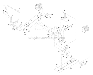 Motion Control Group Diagram and Parts List for LZ28KA665 (670000-719999)(2007) Exmark Lawn Mower