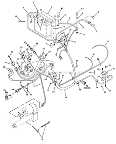 Electrical Group Diagram and Parts List for TR-20KC (102000-114999)(1995) Exmark Lawn Mower