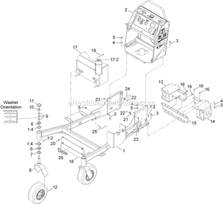 Main Frame Assembly Diagram and Parts List for VT24KA484CA (920000-999999)(2011) Exmark Lawn Mower