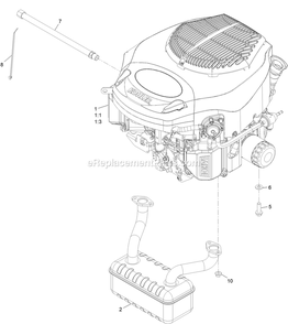 Engine Assembly Diagram and Parts List for QZE725GKC42200 (411294212-999999999)(2022) Exmark Lawn Mower