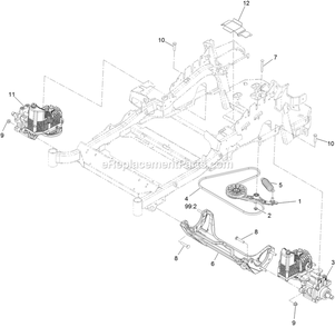 Hydraulic Assembly Diagram and Parts List for LZE691GKA524A2 (315000000-315999999)(2015) Exmark Lawn Mower