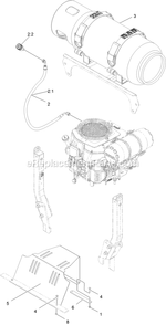 Lpg Fuel Assembly Diagram and Parts List for LZS740PKC60400 (402082300-404314158)(2018) Exmark Lawn Mower