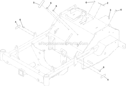 Main Frame Assembly (2) Diagram and Parts List for ARX440CKC24000 (402082300-404314158)(2018) Exmark Aerator