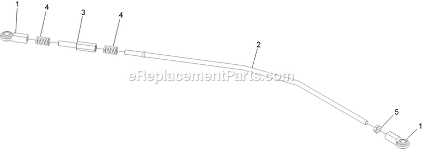 Lh Tracking Control Linkage Assembly Diagram and Parts List for VT24KA484CA (920000-999999)(2011) Exmark Lawn Mower