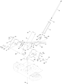 Steering Column Assembly Diagram and Parts List for QSS725GKC50200 (315000000-315999999)(2015) Exmark Lawn Mower