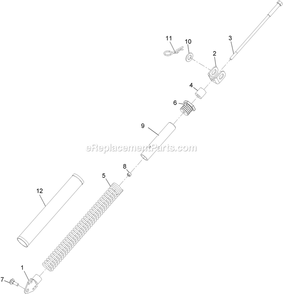 Spring Lift Assist Assembly Diagram and Parts List for NV730EKC42 (314000000-314999999)(2014) Exmark Lawn Mower
