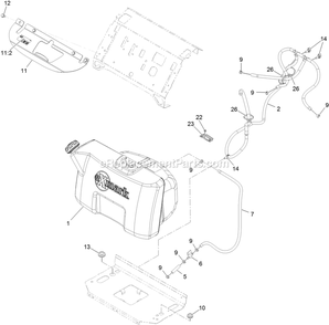 Fuel Assembly Diagram and Parts List for VTS740EKC60400 (400000000-402082299)(2017) Exmark Lawn Mower