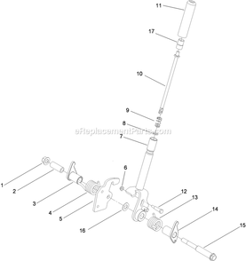 Brake Handle Assembly Diagram and Parts List for LZE27KC604 (920000-999999)(2011) Exmark Lawn Mower
