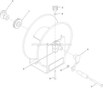 Reel Hose Assembly Diagram and Parts List for 34237 400000000-407088177 Exmark Sprayer