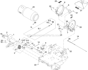 Lpg Fuel Assembly Diagram and Parts List for TTX24PKAE (920000-999999)(2011) Exmark Lawn Mower