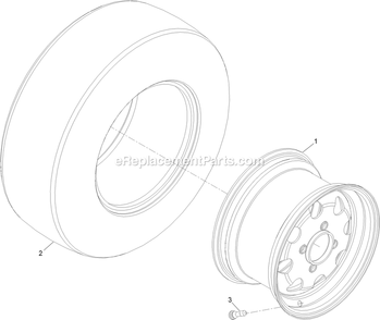Wheel And Tire Assembly (1) Diagram and Parts List for LZE22KA484 (920000-999999)(2011) Exmark Lawn Mower