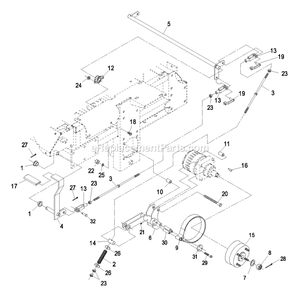 Park Brake Group Diagram and Parts List for LZ27LKA604 (510000-539999)(2005) Exmark Lawn Mower