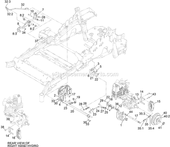 Park Brake Assembly Diagram and Parts List for LZS749AKC72400 (316000000-316999999)(2016) Exmark Lawn Mower