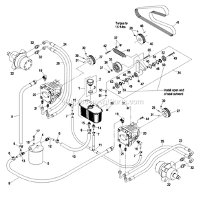 Hydraulic Group Diagram and Parts List for LAS25KC604B (670000-719999)(2007) Exmark Lawn Mower