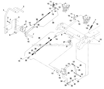 Motion Control Group Diagram and Parts List for LCT5219KA (440000-509999)(2004) Exmark Lawn Mower