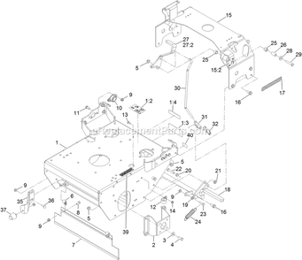 Engine Deck Diagram and Parts List for TTS481CKA36300 (400000000-402082299)(2017) Exmark Lawn Mower