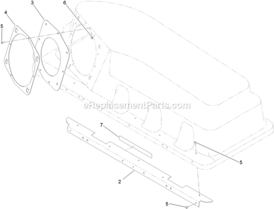 Bagger Top Assembly Diagram and Parts List for 126-6342 (315000000-315999999)(2015) Exmark Lawn Tractor Accessories