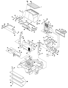 Engine Deck Group (4) Diagram and Parts List for LZ23KA604 (260000-319999)(2001) Exmark Lawn Mower