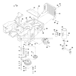 Engine Group Diagram and Parts List for LCT4818BV (510000-599999)(2005) Exmark Lawn Mower