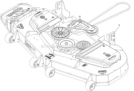 Complete Deck Assembly Diagram and Parts List for LZE740KC604 (312000000-312999999)(2012) Exmark Lawn Mower
