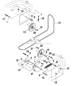 Engine Deck Group (2) Diagram and Parts List for LZ23KA604 (260000-319999)(2001) Exmark Lawn Mower