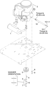 Engine Assembly Diagram and Parts List for SAR481KA30 (314000000-314999999)(2014) Exmark Aerator