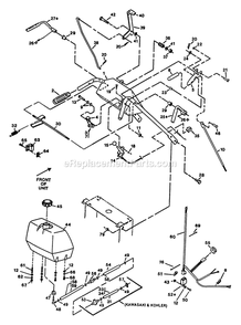 Upper Handles And Controls Diagram and Parts List for M5214KA (130000-149999)(1997) Exmark Lawn Mower